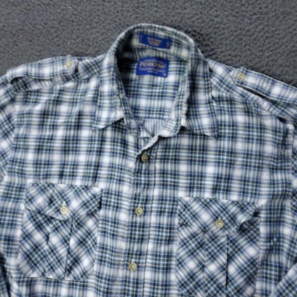 Pendleton Cotton Deck Plaid Button Shirt Multicolor Mens M Medium Long Sleeve - Picture 2 of 7